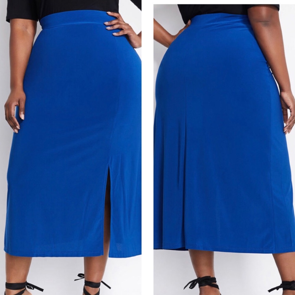 Midi-length skirt